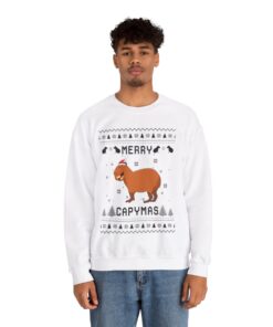 Alternative view of Merry Capymas Christmas Sweatshirt For Men