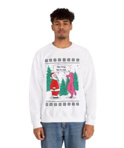 Alternative view of Santa Unicorn Fiction Christmas Sweatshirt For Men
