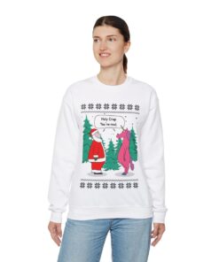 Alternative view of Santa Unicorn Fiction Ugly Christmas Sweatshirt Womens