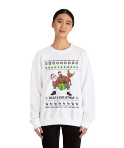 Alternative view of Barry Wood Barry Christmas Ugly Christmas Sweatshirt Womens