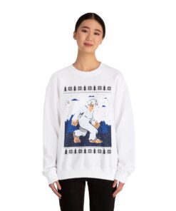 Alternative view of Yeti Abominable Snowman Ugly Christmas Sweatshirt Womens