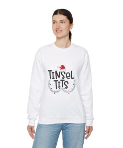 Alternative view of Tinsel Tits Ugly Christmas Sweatshirt Womens
