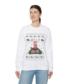 Alternative view of Get Lit Ugly Christmas Sweatshirt Womens