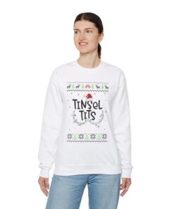 Tinsel Tits Ugly Christmas Sweatshirt For Women