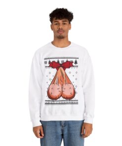 Alternative view of Inappropriate Dickmas Christmas Sweatshirt For Men
