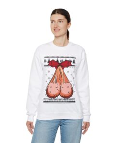 Alternative view of Merry Dickmas Ugly Christmas Sweatshirt Womens