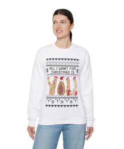 Alternative view of All I Want For Christmas Is Dickmas Ugly Christmas Sweatshirt Womens
