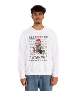 Alternative view of Ya Trashy Animal Raccoon Lover Ugly Xmas Sweatshirt