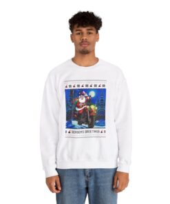 Alternative view of Season's Greeting Santa Ugly Xmas Sweatshirt
