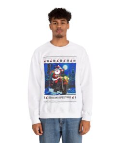 Season's Greeting Santa Christmas Sweatshirt For Men