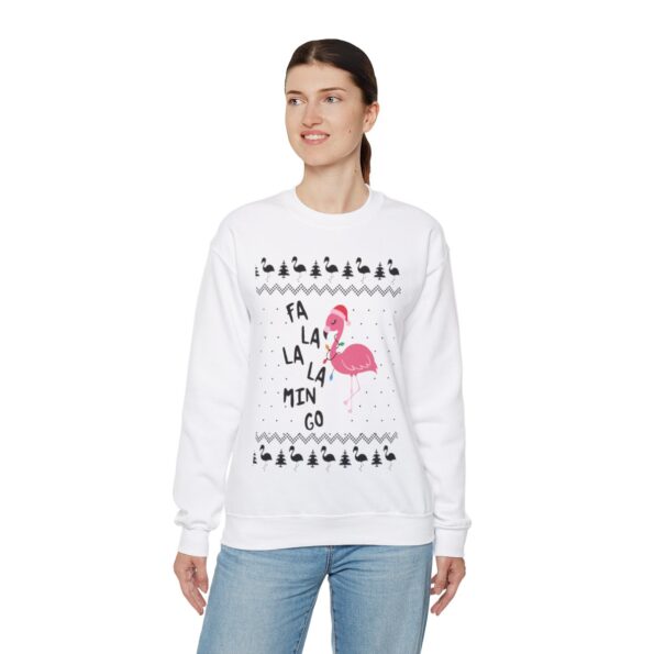 Fa La La Flamingo Ugly Christmas Sweatshirt Womens