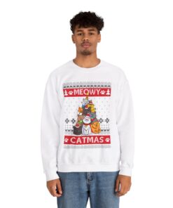 Alternative view of Cat Christmas Sweatshirt For Men