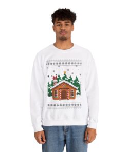 Alternative view of Gingerbread House Christmas Sweatshirt For Men