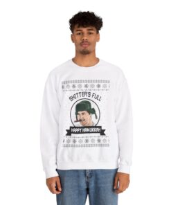 Alternative view of Funny Shitters Full Hanukkah Christmas Sweatshirt For Men