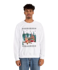 Alternative view of Beer Party Santa Barry Wood Ugly Xmas Sweatshirt