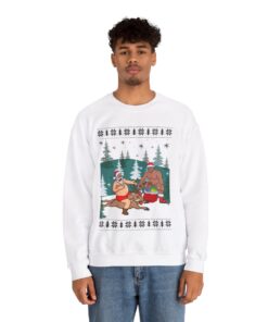 Alternative view of Its The Most Wonderful Time For A Beer Santa Barry Wood Christmas Sweatshirt For Men