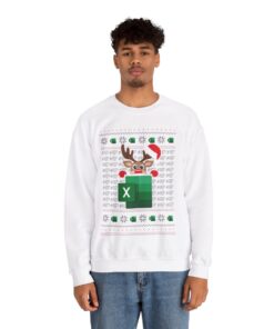 Alternative view of Reindeer Freak In The Sheet Christmas Sweatshirt For Men