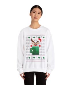 Alternative view of Reindeer Freak In The Sheets Ugly Christmas Sweatshirt For Women