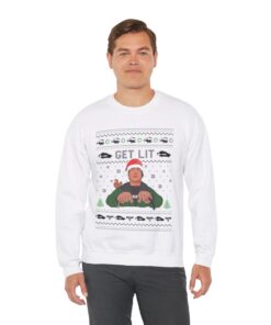Alternative view of Get Lit With Clark Griswold Christmas Sweatshirt For Men