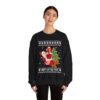 Santa With Sexy Girl Women's Ugly Christmas Sweatshirt