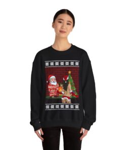 Alternative view of HO HO HO Funny Santa Ugly Christmas Sweatshirt For Women