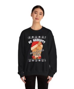 Alternative view of Naughty Santa Ugly Christmas Sweatshirt For Unisex