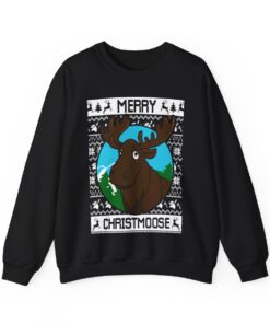 Merry Christmas Moose Men's Ugly Xmas Sweatshirt