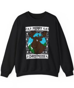 Merry Christmas Moose Christmas Sweatshirt