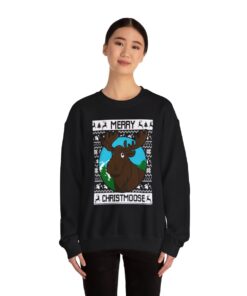 Merry Christmas Moose Christmas Sweatshirt