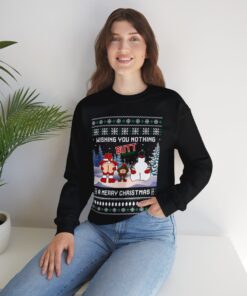 Alternative view of Naughty Santa Ugly Christmas Sweatshirt For Women