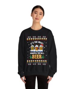 Drinking Beer Women's Ugly Christmas Sweatshirt