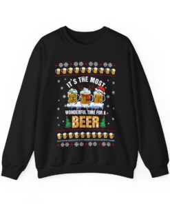 Alternative view of Drinking Beer Women's Ugly Christmas Sweatshirt