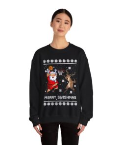 Alternative view of Merry Swishmas Santa Reindeer Women's Ugly Christmas Sweater