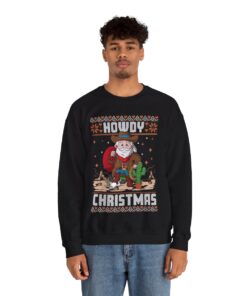 Cowboy Santa Christmas Sweatshirt For Men