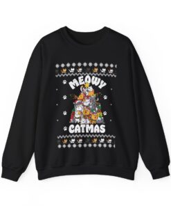 Cat Christmas Tree Christmas Sweatshirt For Men