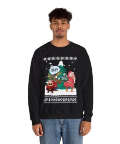 Alternative view of Twerking Santa Claus Funny Ugly Christmas Sweatshirt For Men