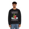 Stop Staring At My Package Naughty Black Santa Christmas Sweatshirt For Men