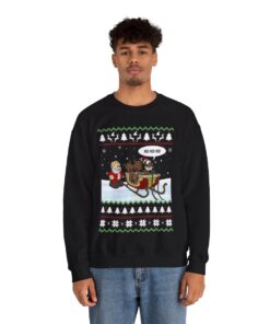 Ho Ho Ho Santa Reindeer Christmas Sweatshirt For Men