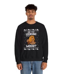 Alternative view of Canada Beaver Funny Joke Ugly Christmas Sweatshirt For Unisex