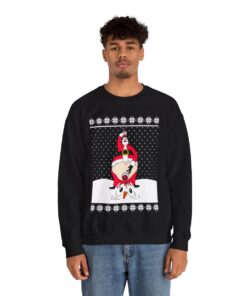 Santa Peeing Beverage Christmas Sweatshirt For Men