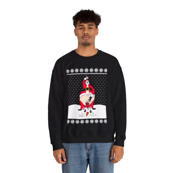 Santa Peeing Beverage Christmas Sweatshirt For Men