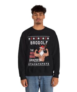 Reindeer The Swoleman Christmas Sweatshirt For Men