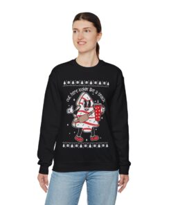 Christmas Tree Cake Ugly Christmas Sweatshirt Womens