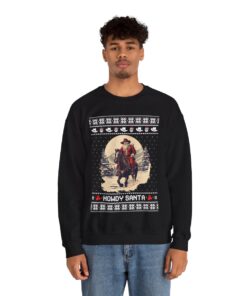 Alternative view of Howdy Santa Funny Ugly Christmas Sweatshirt For Men