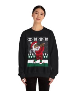 Alternative view of Santa Love Golf Ugly Christmas Sweatshirt Womens