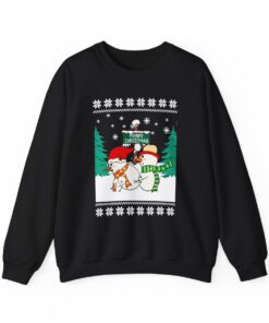 Naughty Snowman Christmas Sweatshirt Ugly For Unisex