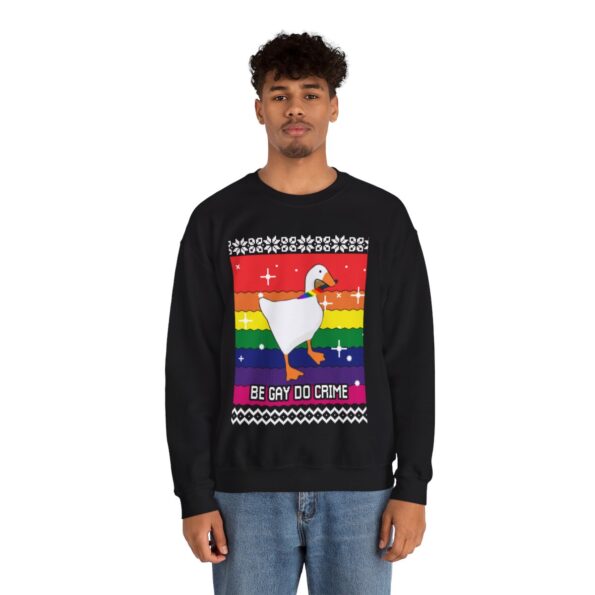Be Gay Do Crime LGBT Christmas Sweatshirt For Men