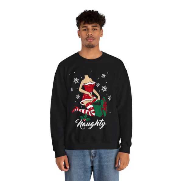 Naughty Santa Girl Christmas Sweatshirt For Men