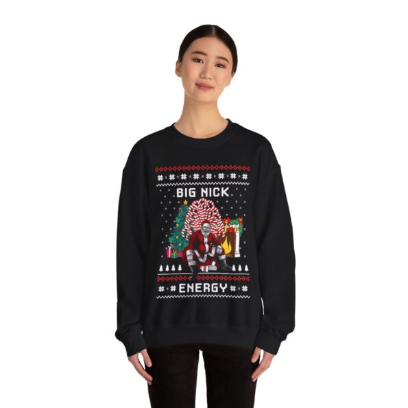 Big Nick Energy Santa Womens Ugly Christmas Sweatshirt