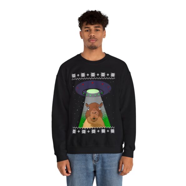 Alien Capybara Christmas Sweatshirt For Men